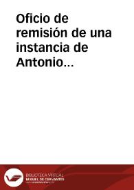 Portada:Oficio de remisión de una instancia de Antonio Escamilla y Beltrán para que se emita informe acerca de si procede declarar Monumento Nacional la Puerta del Osario de Córdoba