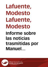 Portada:Informe sobre las noticias trasmitidas por Manuel Rosales acerca de la situación de las tres primeras mansiones de la vía de Astorga por Celtiberia a Zaragoza