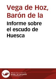 Portada:Informe sobre el escudo de Huesca