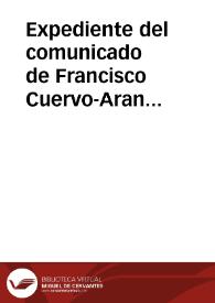 Portada:Expediente del comunicado de Francisco Cuervo-Arango y González Carbajal sobre el hallago de una estela desaparecida hace 110 años en Castrillón (Asturias).