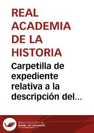 Portada:Carpetilla de expediente relativa a la descripción del Museo de la Academia de Declamación de Málaga por Enrique Fernández Sotelo.