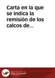 Portada:Carta en la que se indica la remisión de los calcos de la inscripción funeral medieval de la Ermita de San Pedro en Ajo, junto a la documentación que su estudio previo ha generado, algunas precisiones lingüísticas sobre aquella y detalles de la técnica de calcado.