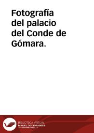 Portada:Fotografía del palacio del Conde de Gómara.