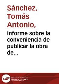 Portada:Informe sobre la conveniencia de publicar la obra de Juan José Heydeck.