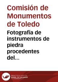Portada:Fotografía de instrumentos de piedra procedentes del Cerro del Bú.