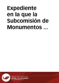 Portada:Expediente en la que la Subcomisión de Monumentos de Mérida comunica el fallecimiento del correspondiente Maximiliano Macías Liañez y de cómo ha quedado constituida dicha Subcomisión