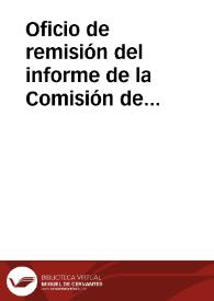 Portada:Oficio de remisión del informe de la Comisión de Monumentos de Valladolid sobre el monasterio de Nuestra Señora de Prado.