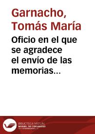 Portada:Oficio en el que se agradece el envío de las memorias sobre la villa de Castrotorafe y la noticia del hallazgo de varios sepulcros con inscripciones latinas en Moral de Sayago.