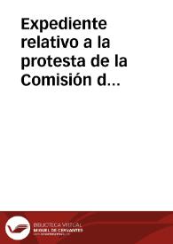Portada:Expediente relativo a la protesta de la Comisión de Monumentos de Toledo sobre las nóminas de los conservadores de San Juan de los Reyes, El Tránsito y Santa María la Blanca.