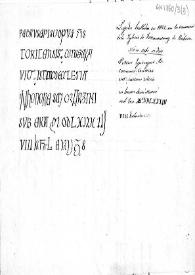Portada:Copia y posible traducción de la inscripción hallada en 1859 en la cantería de la iglesia de Faramontanos de Tábara.