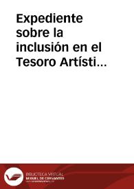 Portada:Expediente sobre la inclusión en el Tesoro Artístico Nacional de la parte vieja de la ciudad de Córdoba