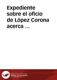 Portada:Expediente sobre el oficio de López Corona acerca de la reorganización de la Comisión de Monumentos de Orense.