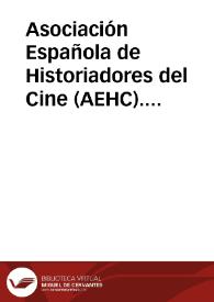Portada:Asociación Española de Historiadores del Cine (AEHC). Estudios Críticos