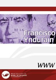 Francisco Ynduráin / director Julio Vélez-Sainz | Biblioteca Virtual Miguel de Cervantes