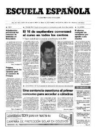Portada:Escuela española. Año LVI, núm. 3273, 11 de abril de 1996