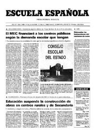 Portada:Escuela española. Año LVI, núm. 3286, 11 de julio de 1996