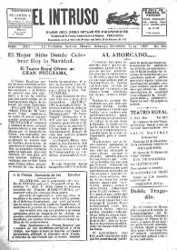 Portada:El intruso. Diario Joco-serio netamente independiente. Tomo XXV, núm. 1937, domingo 25 de diciembre de 1927