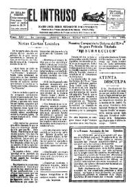 Portada:El intruso. Diario Joco-serio netamente independiente. Tomo XXV, núm. 1956, martes 17 de enero de 1928
