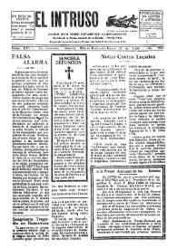 Portada:El intruso. Diario Joco-serio netamente independiente. Tomo XXV, núm. 1957, miércoles 18 de enero de 1928