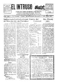 Portada:El intruso. Diario Joco-serio netamente independiente. Tomo XXV, núm. 1963, miércoles 25 de enero de 1928