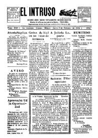 Portada:El intruso. Diario Joco-serio netamente independiente. Tomo XXV, núm. 1976, jueves 9 de febrero de 1928