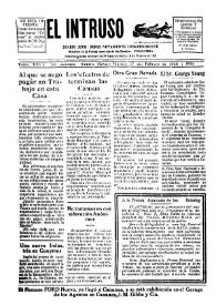 Portada:El intruso. Diario Joco-serio netamente independiente. Tomo XXV, núm. 1983, viernes 17 de febrero de 1928