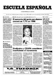 Portada:Escuela española. Año LVII, núm, 3338, 9 de octubre de 1997