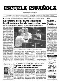 Portada:Escuela española. Año LVII, núm, 3341, 30 de octubre de 1997