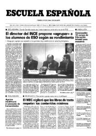 Portada:Escuela española. Año LVII, núm, 3344, 20 de noviembre de 1997