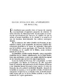 Portada:Escudo heráldico del Ayuntamiento de Porcuna / El Marqués del Saltillo