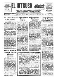 Portada:El intruso. Diario Joco-serio netamente independiente. Tomo XXVI, núm. 2001, viernes 9 de marzo de 1928
