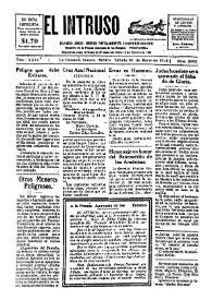 Portada:El intruso. Diario Joco-serio netamente independiente. Tomo XXVI, núm. 2002, sábado 10 de marzo de 1928