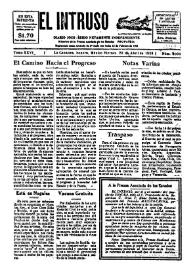 Portada:El intruso. Diario Joco-serio netamente independiente. Tomo XXVI, núm. 2033, viernes 20 de abril de 1928