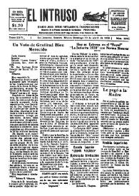 Portada:El intruso. Diario Joco-serio netamente independiente. Tomo XXVI, núm. 2041, domingo 29 de abril de 1928