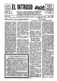 Portada:El intruso. Diario Joco-serio netamente independiente. Tomo XXVI, núm. 2042, martes 1 de mayo de 1928