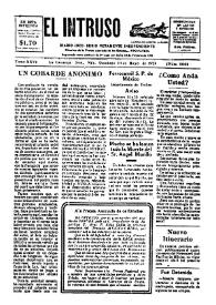 Portada:El intruso. Diario Joco-serio netamente independiente. Tomo XXVI, núm. 2062, domingo 20 de mayo de 1928