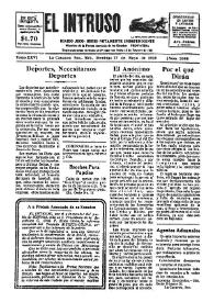 Portada:El intruso. Diario Joco-serio netamente independiente. Tomo XXVI, núm. 2068, domingo 27 de mayo de 1928