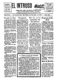 Portada:El intruso. Diario Joco-serio netamente independiente. Tomo XXVI, núm. 2070, miércoles 30 de mayo de 1928