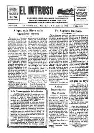 Portada:El intruso. Diario Joco-serio netamente independiente. Tomo XXVI, núm. 2077, jueves 7 de junio de 1928