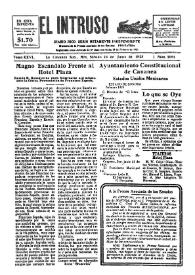Portada:El intruso. Diario Joco-serio netamente independiente. Tomo XXVI, núm. 2091, sábado 23 de junio de 1928