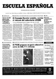 Escuela española. Año LVIII, núm. 3352, 29 de enero de 1998
