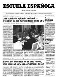 Portada:Escuela española. Año LVIII, núm. 3353, 5 de febrero de 1998