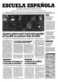 Portada:Escuela española. Año LVIII, núm. 3361, 2 de abril de 1998