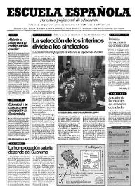 Portada:Escuela española. Año LVIII, núm. 3362, 16 de abril de 1998