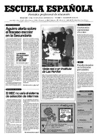 Portada:Escuela española. Año LVIII, núm. 3363, 23 de abril de 1998