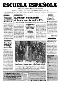 Portada:Escuela española. Año LVIII, núm. 3367, 21 de mayo de 1998