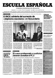 Portada:Escuela española. Año LVIII, núm. 3372, 25 de junio de 1998