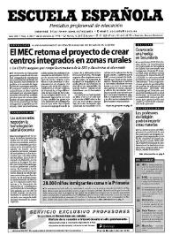 Portada:Escuela española. Año LVIII, núm. 3383, 22 de octubre de 1998