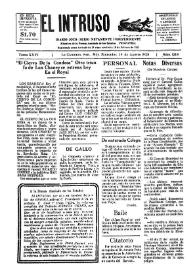 Portada:El intruso. Diario Joco-serio netamente independiente. Tomo XXVI, núm. 1248, miércoles 29 de agosto de 1928