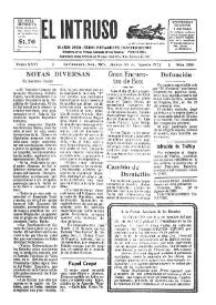 Portada:El intruso. Diario Joco-serio netamente independiente. Tomo XXVI, núm. 1249, jueves 30 de agosto de 1928